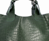 Kožené kabelka shopper bag Vittoria Gotti lahvově zelená VG804